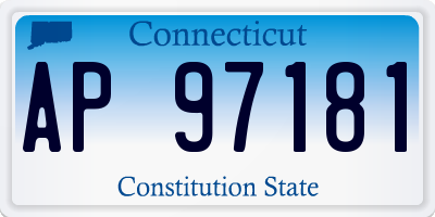 CT license plate AP97181