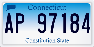 CT license plate AP97184