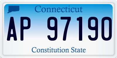 CT license plate AP97190