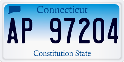 CT license plate AP97204