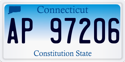 CT license plate AP97206