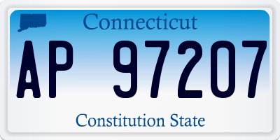 CT license plate AP97207