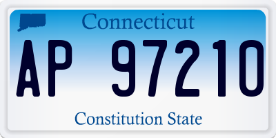 CT license plate AP97210