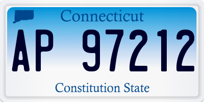 CT license plate AP97212