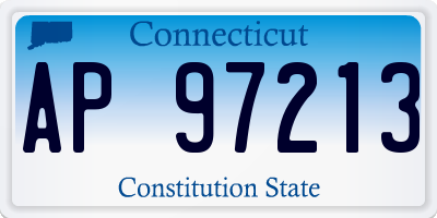 CT license plate AP97213