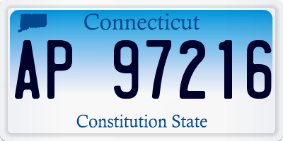 CT license plate AP97216