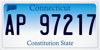 CT license plate AP97217