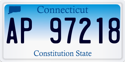 CT license plate AP97218