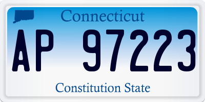 CT license plate AP97223