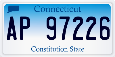 CT license plate AP97226