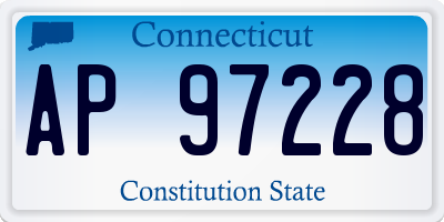 CT license plate AP97228