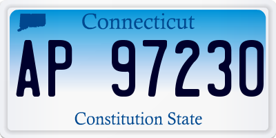 CT license plate AP97230