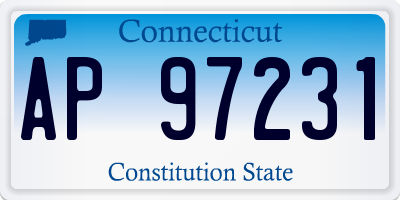 CT license plate AP97231