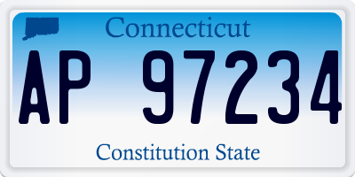 CT license plate AP97234