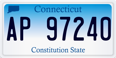 CT license plate AP97240