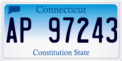 CT license plate AP97243