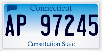 CT license plate AP97245