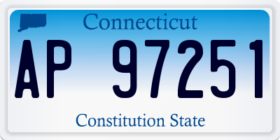 CT license plate AP97251