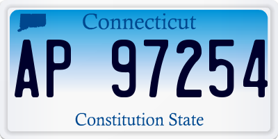 CT license plate AP97254