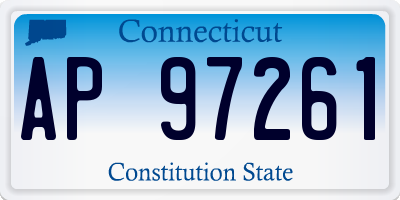 CT license plate AP97261