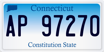 CT license plate AP97270