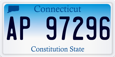 CT license plate AP97296