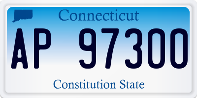 CT license plate AP97300