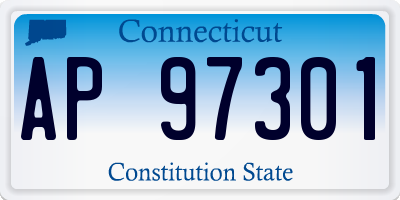 CT license plate AP97301