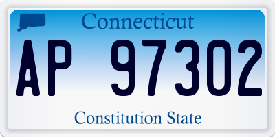 CT license plate AP97302