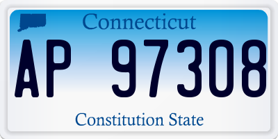 CT license plate AP97308