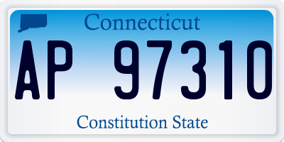 CT license plate AP97310