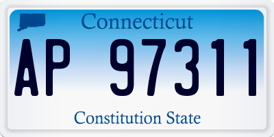 CT license plate AP97311