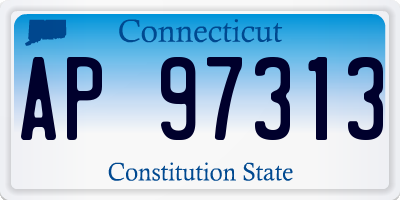 CT license plate AP97313