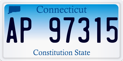 CT license plate AP97315