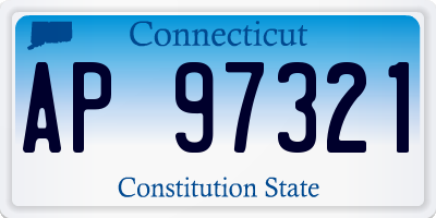 CT license plate AP97321