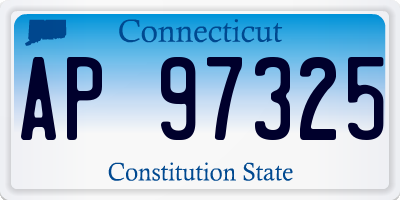 CT license plate AP97325