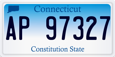 CT license plate AP97327