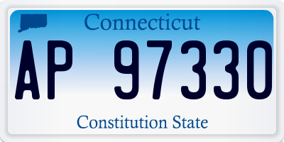 CT license plate AP97330