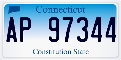 CT license plate AP97344