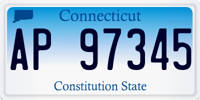 CT license plate AP97345