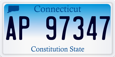 CT license plate AP97347