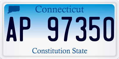 CT license plate AP97350