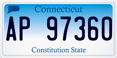 CT license plate AP97360