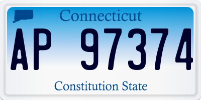 CT license plate AP97374