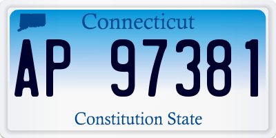 CT license plate AP97381