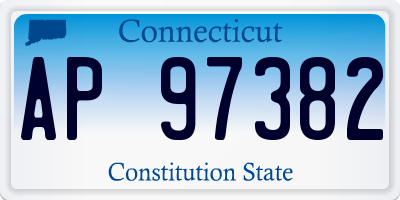 CT license plate AP97382