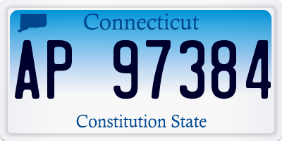 CT license plate AP97384