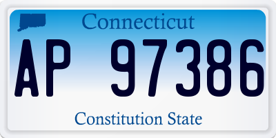 CT license plate AP97386