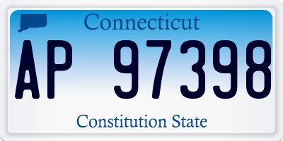 CT license plate AP97398