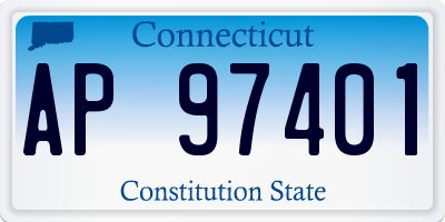 CT license plate AP97401